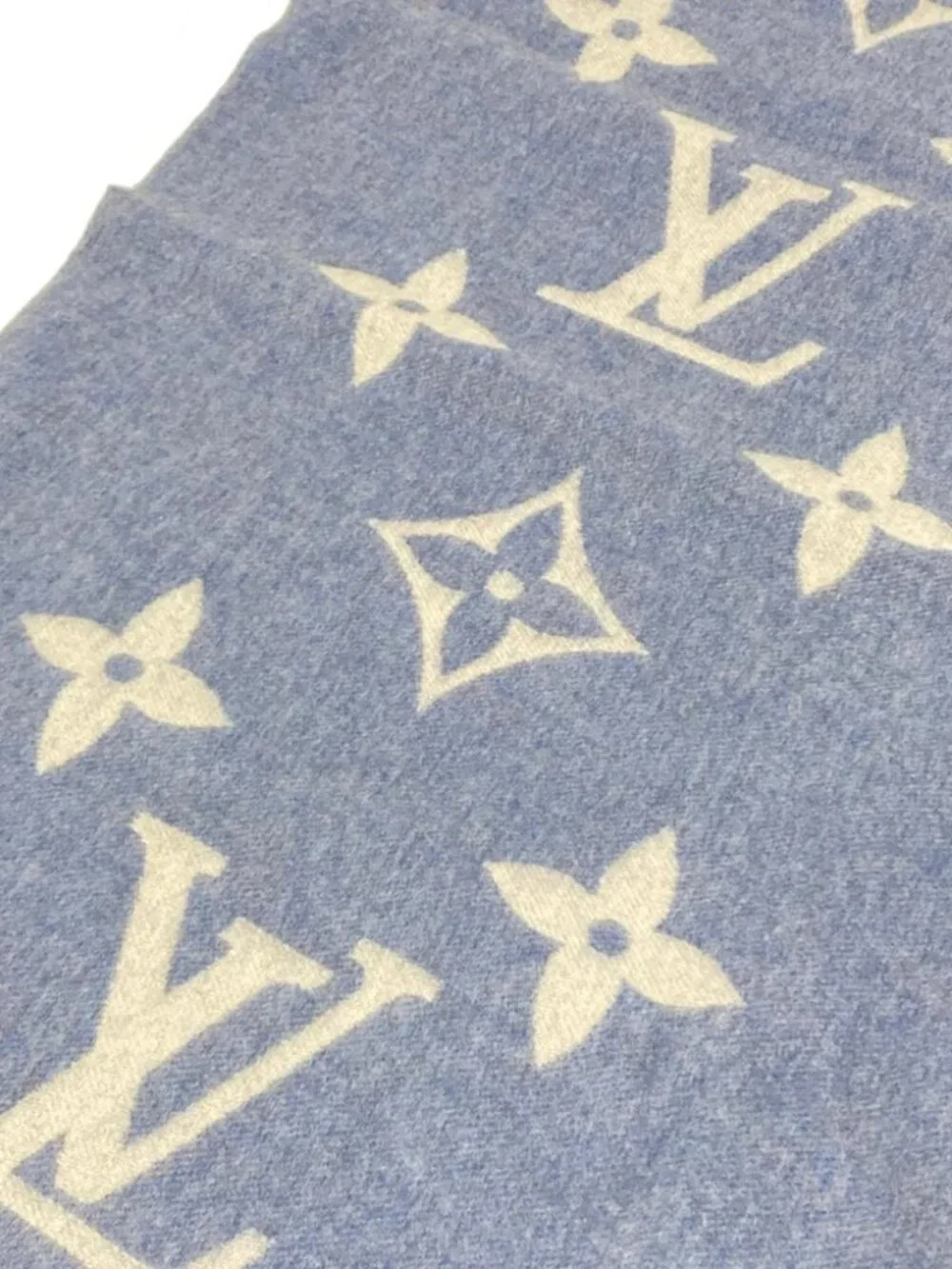 LOUIS VUITTON M75704 Light Blue AB0198 Scarf Cashmere